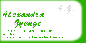 alexandra gyenge business card